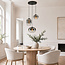 3-lichts hanglamp Olare met smoke ombre glas