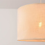 Linnen hanglamp Calero in gebroken wit