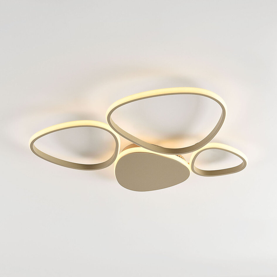 Design plafondlamp Lirina met geïntegreerde LED, 3-staps dimbaar - zandbeige