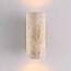 Wandlamp Raxon met travertin (natuursteen) en houtlook