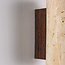 Wandlamp Raxon met travertin (natuursteen) en houtlook
