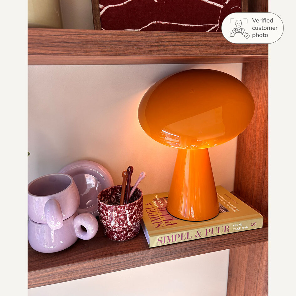 Oplaadbare tafellamp Ariso oranje met touch dimmer en instelbare lichtkleur