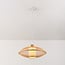 Bamboe hanglamp Levra met linnen diffuser - naturel