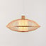 Bamboe hanglamp Levra met linnen diffuser - naturel