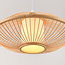 Bamboe hanglamp Levra met linnen diffuser in naturel