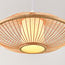 Bamboe hanglamp Levra met linnen diffuser - naturel