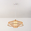 Bamboe hanglamp Olira met diffuser in naturel