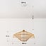 Bamboe hanglamp Olira met diffuser - naturel