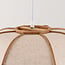 Hanglamp Aldra met linnen kap en bamboe frame