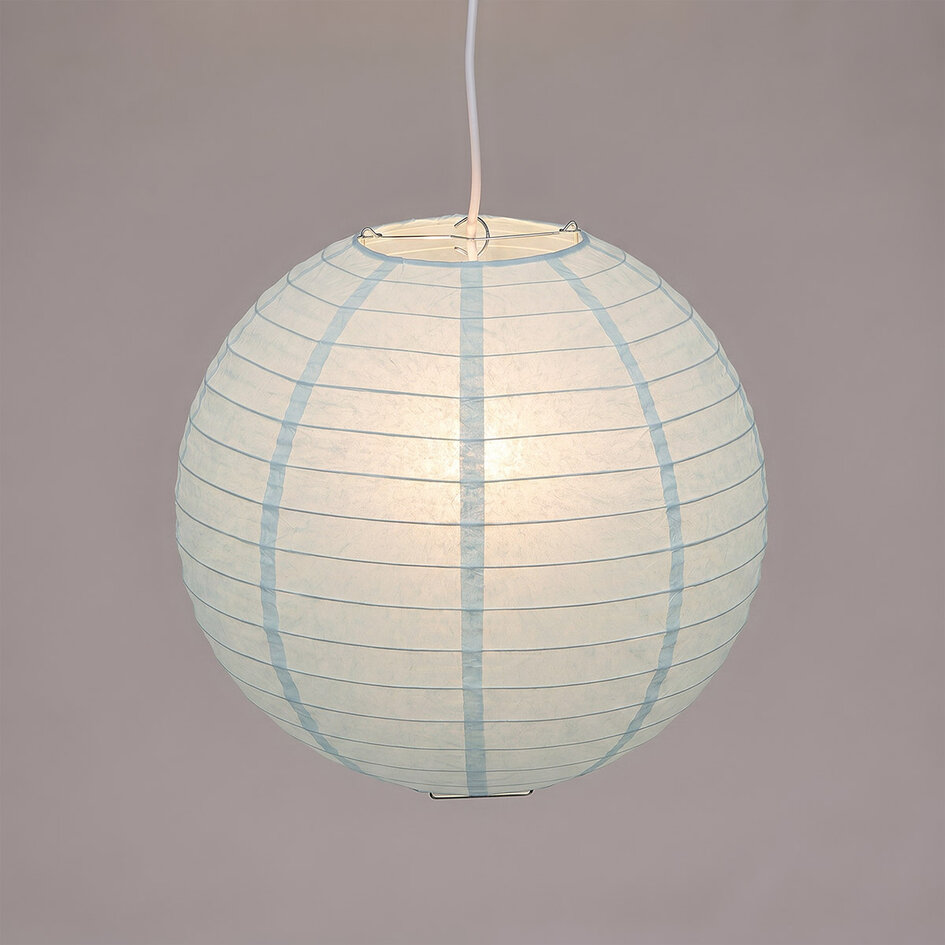 Lichtblauwe nylon lampion voor buiten