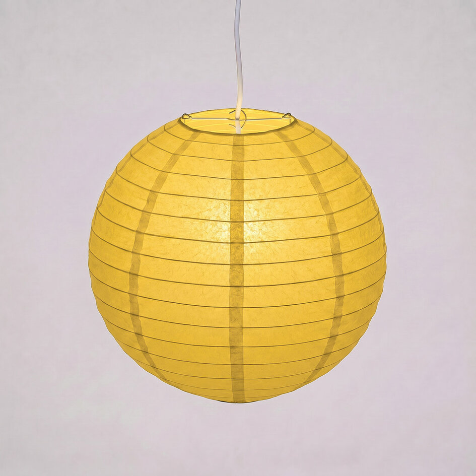 Gele nylon lampion voor buiten