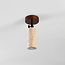 Plafondlamp Jorie met travertin (natuursteen) en hout