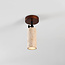 Plafondlamp Jorie met travertin (natuursteen) en hout