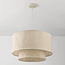 Hanglamp Cavallo 2-laags met linnen kap - gebroken wit