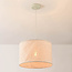 Linnen hanglamp Calero in gebroken wit