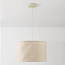 Linnen hanglamp Calero in gebroken wit