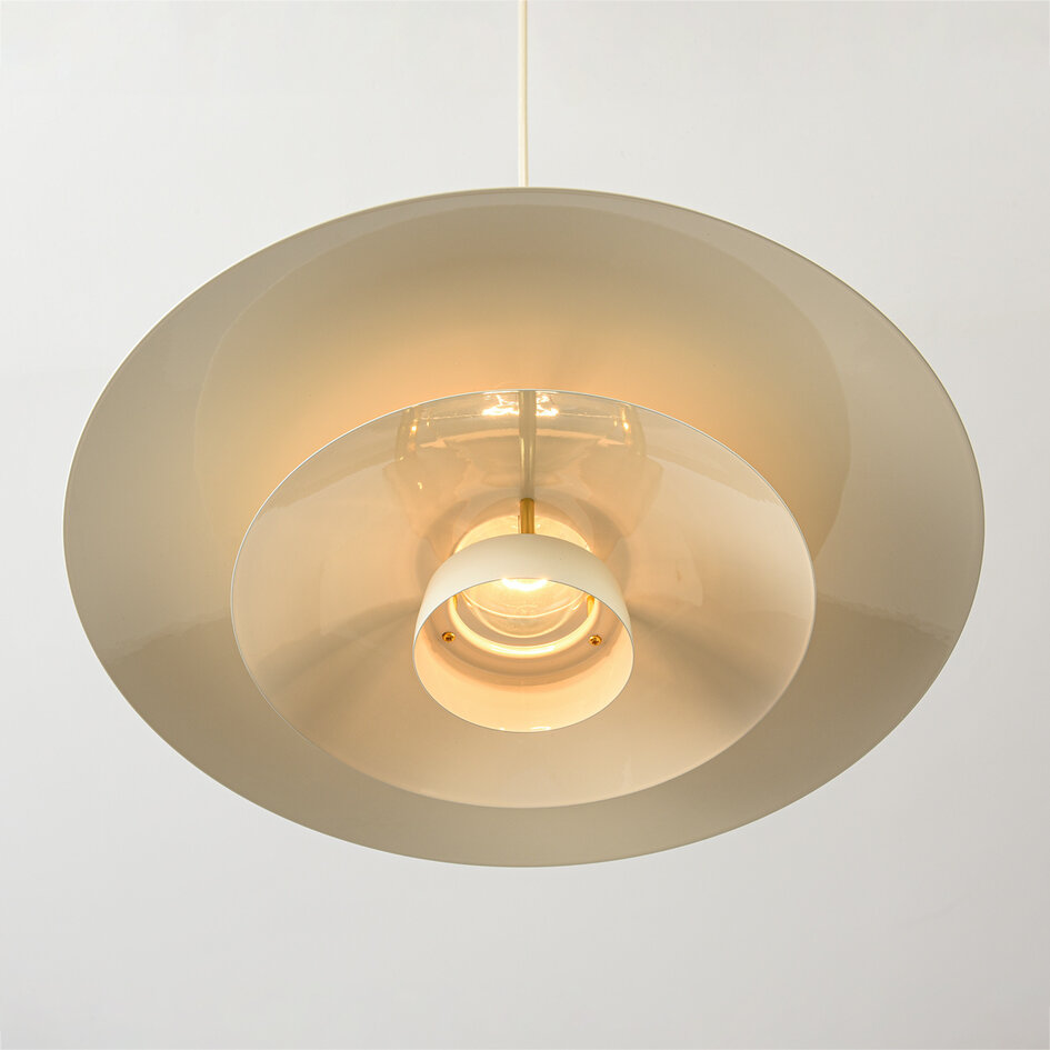 Hanglamp Alvra in glanzend beige