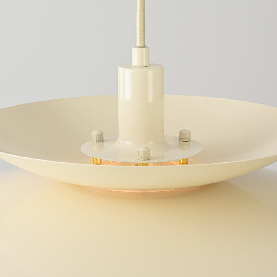 Hanglamp Alvra in glanzend beige