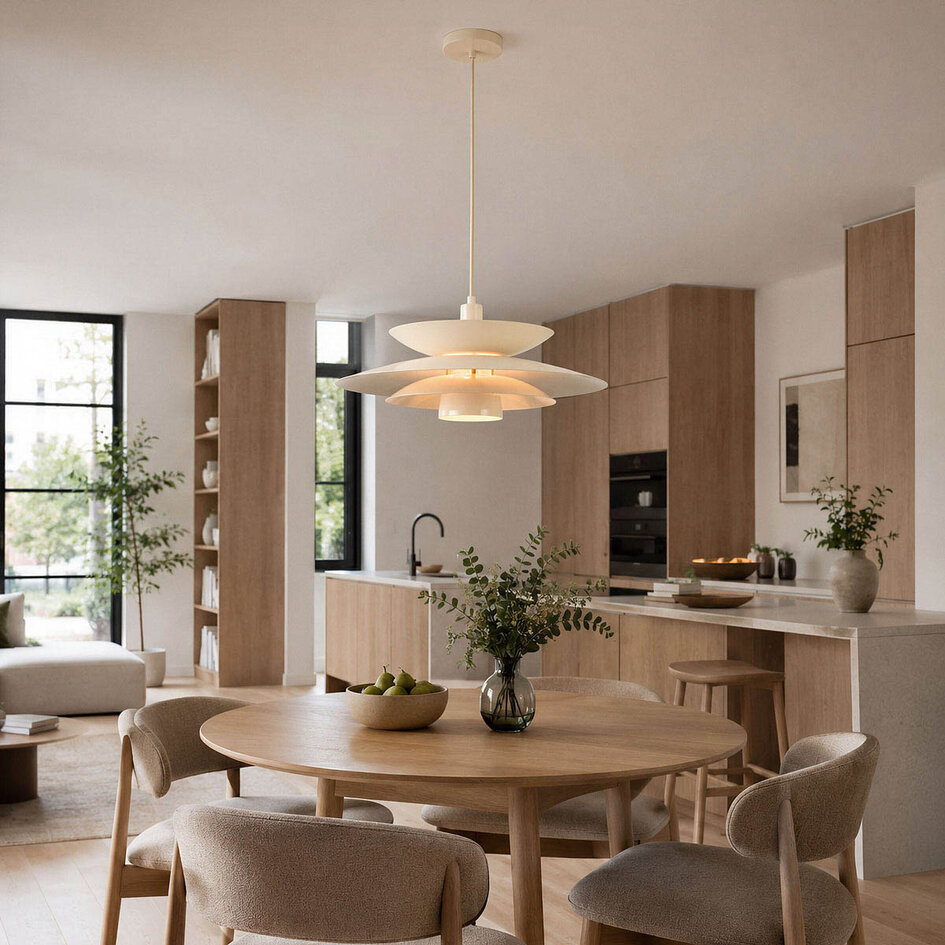 Hanglamp Alvra - glanzend beige