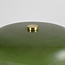 Tafellamp Sento met groene glazen kap en travertin (natuursteen)