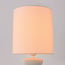 Tafellamp Kiyra - wit keramiek met stoffen kap in beige