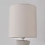 Tafellamp Kiyra - wit keramiek met stoffen kap in beige