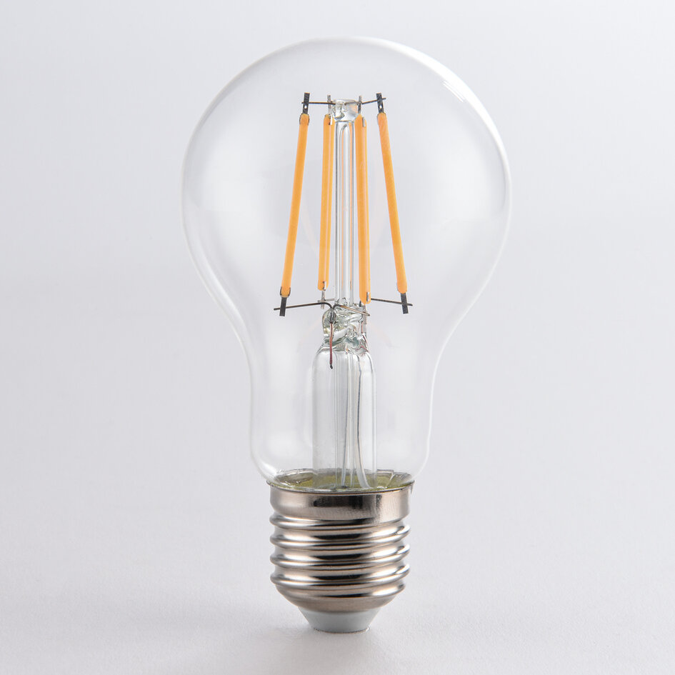 E27 LED filament lamp met daglichtsensor 4,5W, helder, 2700K, Ø60