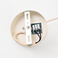 Hanglamp Hyske met geribbelde kap in zandbeige
