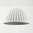 Hanglamp Hyske met geribbelde kap in wit