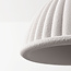Hanglamp Hyske met geribbelde kap in wit