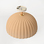 Plafondlamp Lysko met geribbelde kap - zandbeige
