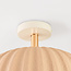Plafondlamp Lysko met geribbelde kap - zandbeige