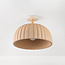 Plafondlamp Lysko met geribbelde kap - zandbeige