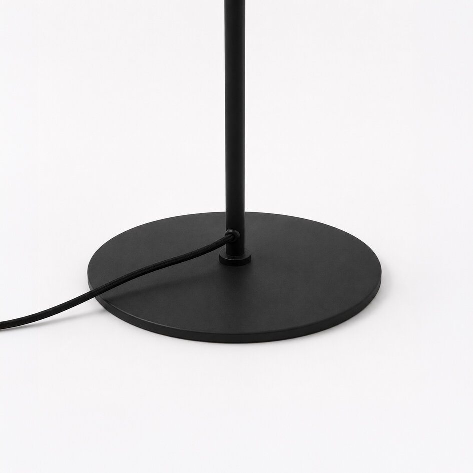 Staande lamp met wit glas - Karsten