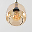Hanglamp Appeso in goud met amber glas