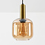 Hanglamp Appeso in goud met amber glas