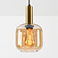 Hanglamp Appeso in goud met amber glas