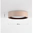 Plafondlamp Nardia met geïntegreerde LED en 3-staps dimbaar Ø29 cm - beige met houtaccent