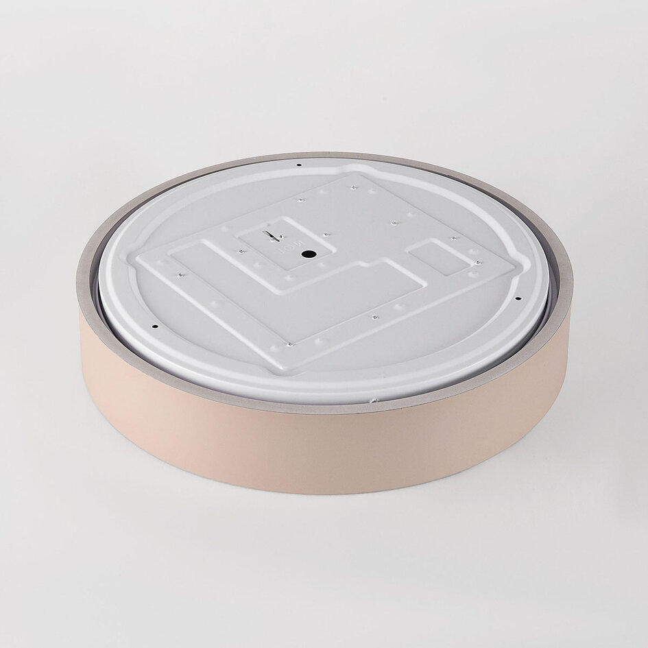 Plafondlamp Nardia met geïntegreerde LED en 3-staps dimbaar Ø39 cm - beige met houtaccent