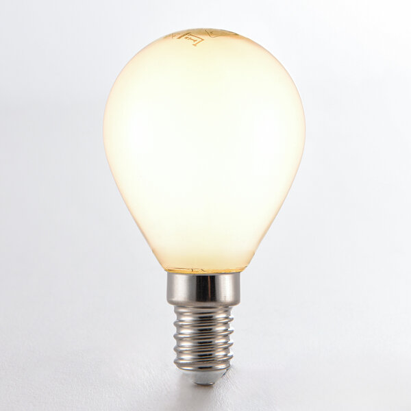 E14 dimbare LED lamp met melkwit glas 4,5W 2700K