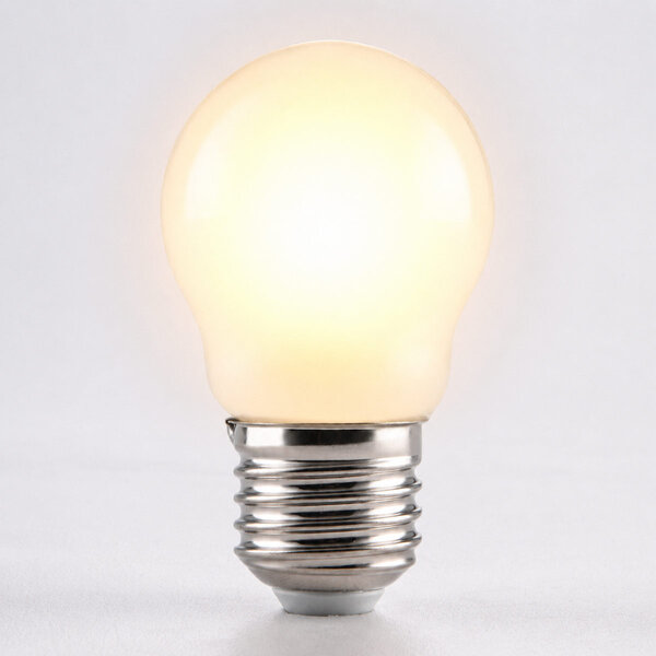 E27 dimbare LED lamp Ø45 met melkwit glas 5,9W 2700K