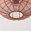 Plafondlamp Linen met ronde terra roze stoffen kap