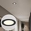 12W LED downlight rond met instelbare kleurtemperatuur - Ø170mm in zwart