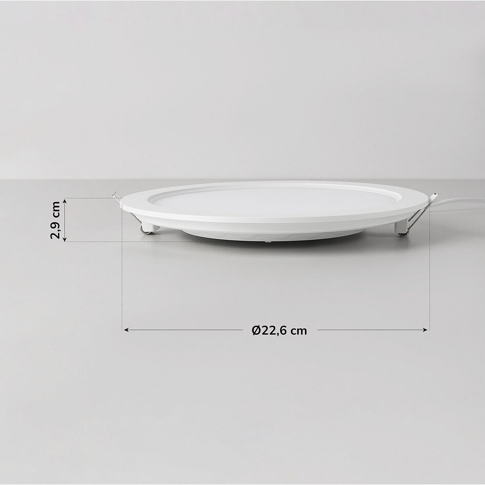 18W ronde LED downlight met aanpasbare kleurtemperatuur - Ø225mm