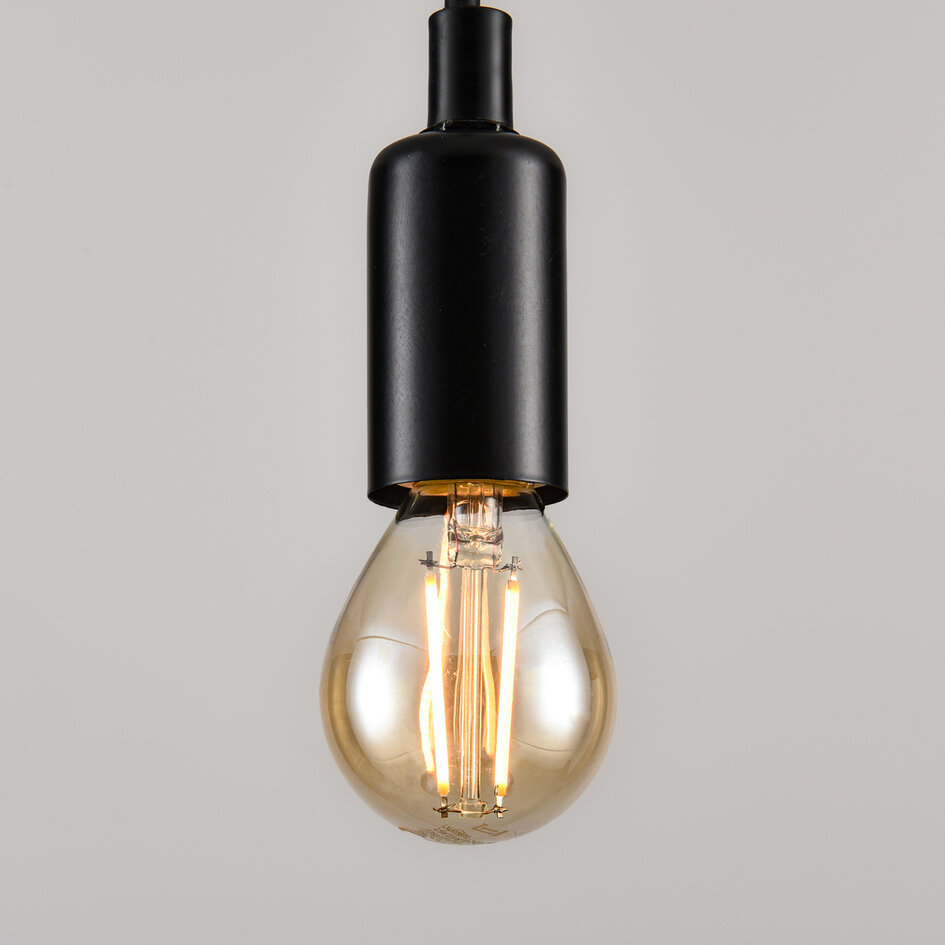 E14 dimbare LED filament lamp Ø45 mm met amber glas 2,5W 2200K