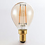 E14 dimbare LED filament lamp Ø45 mm met amber glas 2,5W 2200K