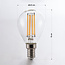 E14 dimbare LED filament lamp Ø45 mm met helder glas 4,5W 2700K