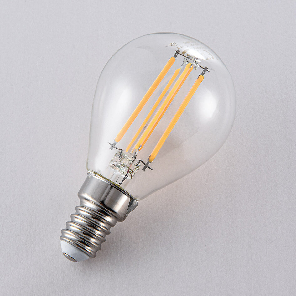 E14 dimbare LED filament lamp Ø45 mm met helder glas 4,5W 2700K
