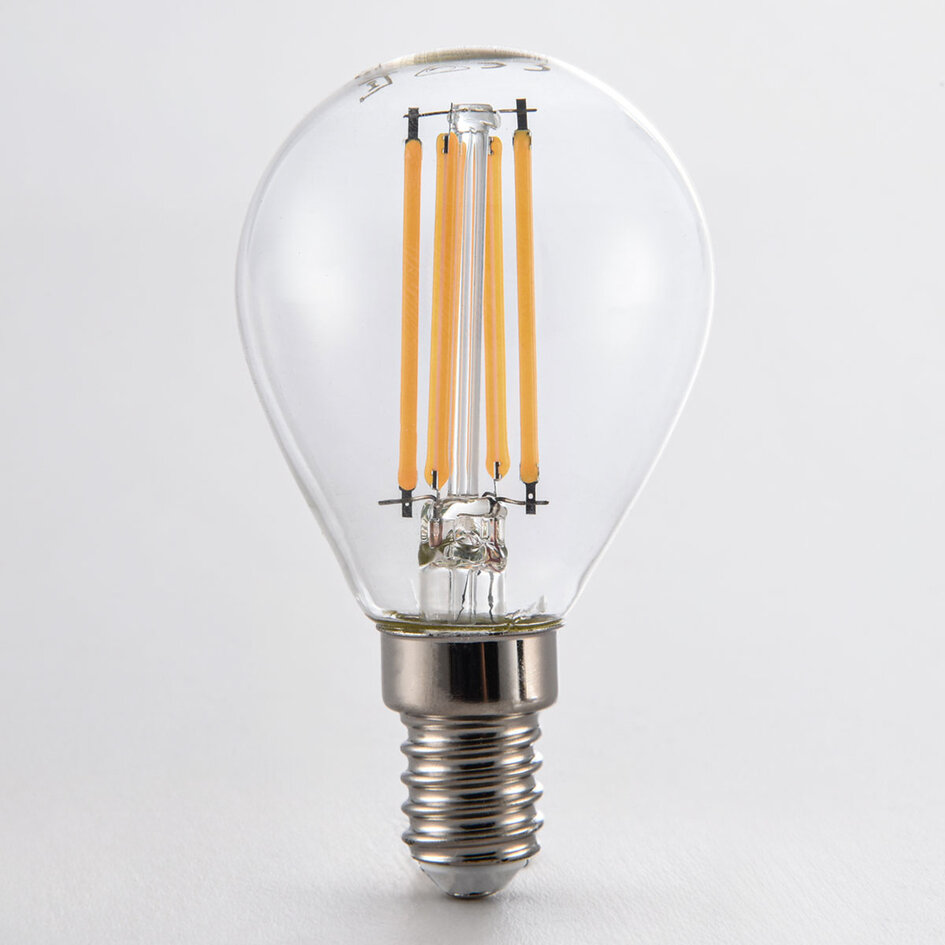 E14 dimbare LED filament lamp Ø45 mm met helder glas 4,5W 2700K