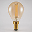 E14 3-staps dimbare LED filament lamp Ø45 mm met amber glas 4,5W 2700K